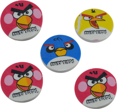

Saamarth Impex Angry Birds Non-Toxic Round Shaped Medium Erasers(Set of 5, Multicolor)