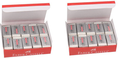 

Faber-Castell Dust-Free Non-Toxic Rectangle Shaped Small Erasers(Set of 2, White)
