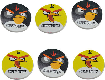 

Saamarth Impex Angry Birds Non-Toxic Round Shaped Medium Erasers(Set of 6, Multicolor)