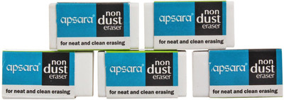 

Apsara Non Dust Non-Toxic Rectangular Shaped Regular Erasers(Set of 8, White)