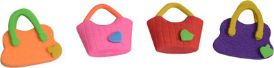 Priyankish Smart Kidz Non-Toxic Hand Bag Erasers Shaped Medium Erasers(Set of 4, Multicolor) available at flipkart for Rs.98