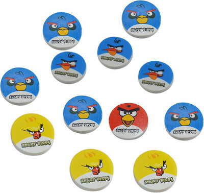 

Saamarth Impex Angry Birds Non-Toxic Round Shaped Medium Erasers(Set of 12, Multicolor)