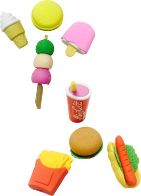

Priyankish Smart Kids Icecream & Snacks Non-Toxic Mix Shaped Small Erasers(Set of 8, Multicolor)