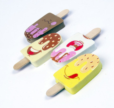 

COI KIDS Non-Toxic ICECREAM ERASERS Shaped SMALL Erasers(Set of 1, Multicolor)