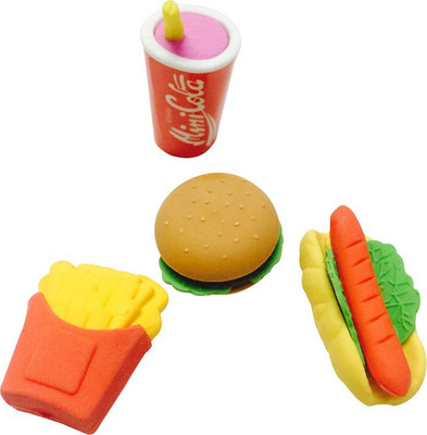 

Priyankish Snacks Eraser Non-Toxic Eraser(Set of 4, Multicolor)