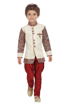 

Jeet Boys Kurta and Pyjama Set, Cream