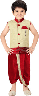 

Kute Kids Boys Dhoti & Kurta Set, Red