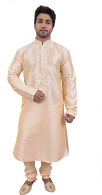 

Kurtabazar Men Kurta and Pyjama Set, Dark indigo - worn in