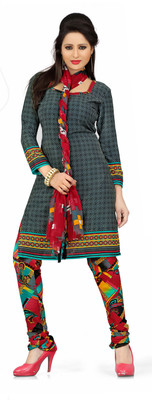 

Jiya Crepe Self Design, Printed Salwar Suit Dupatta Material(Un-stitched), Black;grey;multicolor