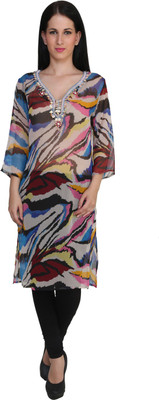 

Anekaant Casual Printed Women's Kurti(Multicolor