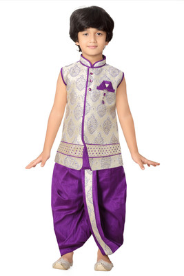 

Jeet Boys Kurta and Dhoti Pant Set, Purple