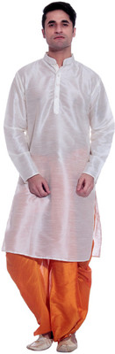 

Tag 7 Men Dhoti & Kurta Set, White