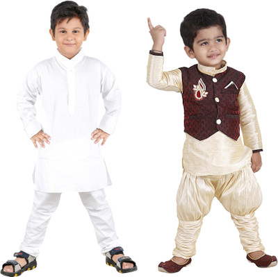 

FTC Bazar Boys Kurta, Waistcoat and Pyjama Set, Multi