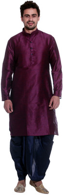 

Tag 7 Men Dhoti & Kurta Set, Purple