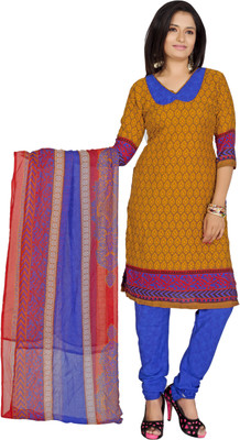 

Khushali Crepe Self Design, Printed Dress/Top Material(Un-stitched), Multi