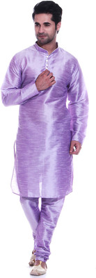

TAG-7 Men Kurta and Churidar Set, Purple