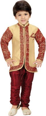 

Kute Kids Boys Kurta and Breeches Set, Red