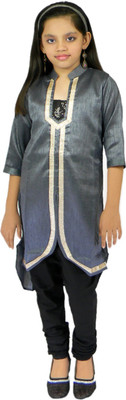 

Ssmitn Girls Kurta and Pyjama Set, Grey