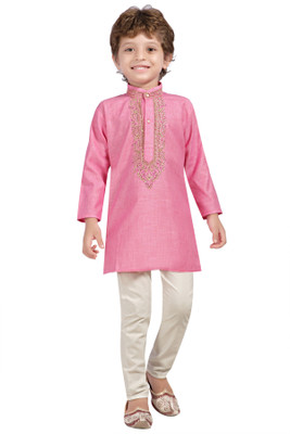 

Jeet Boys Kurta and Pyjama Set, Pink