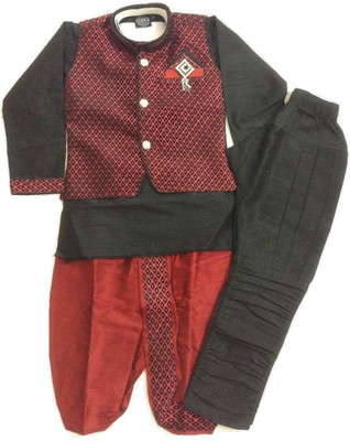 

Kid n Kids Boys Kurta and Dhoti Pant Set, Marron