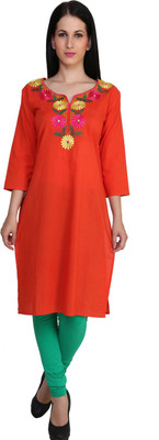 

Anekaant Casual Solid Women' Kurti(Orange
