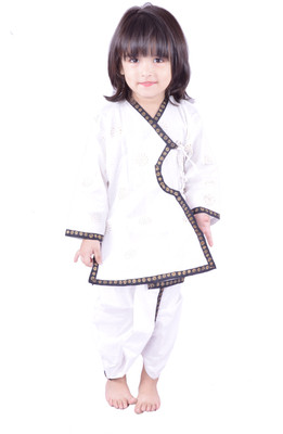 

RTD Boys Angarkha and Dhoti Pant, White
