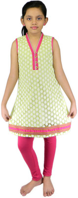 

Ssmitn Girls Kurti and Legging Set, Green