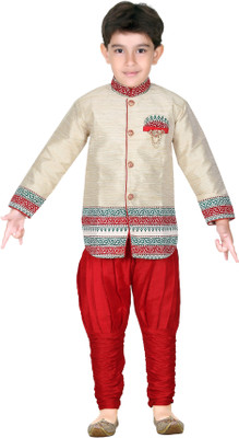 

Kute Kids Boys Kurta, Waistcoat and Pyjama Set, Multicolor