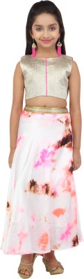 

K&U Girls Top and Skirt Set, Gold & pink