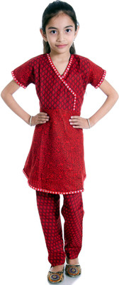 

RTD Girls Kurta and Churidar Set, Maroon