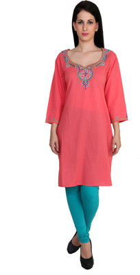 

Anekaant Women Kurti and Legging Set, Light blue;pink