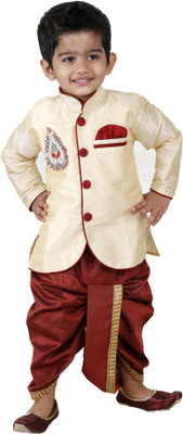 

FTC Bazar Boys Dhoti & Kurta Set, Beige