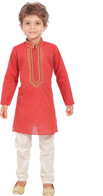 

Jeet Boys Kurta and Pyjama Set, Red
