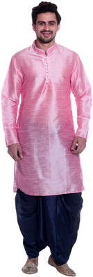 

TAG-7 Men Dhoti & Kurta Set, Pink