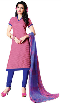 

Khushali Chanderi Self Design, Embroidered Salwar Suit Dupatta Material(Un-stitched), Blue;multicolor;pink