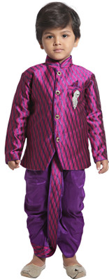 

Jeet Boys Kurta and Dhoti Pant Set, Purple