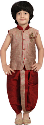 

Jeet Boys Kurta and Dhoti Pant Set, Red