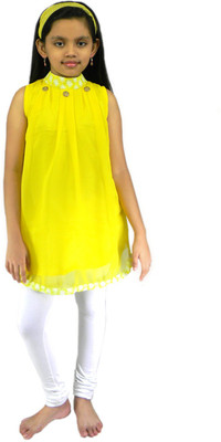 

Ssmitn Girls Kurti and Legging Set, Yellow