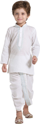

Shree Shubh Boys Angarkha and Dhoti Pant, White