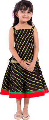 

Archiecs Creation Girls Top and Skirt Set, Black