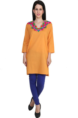 

Anekaant Women Kurti and Legging Set, Blue;yellow