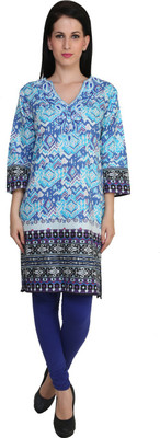 

Anekaant Women Kurti and Legging Set, Multicolor;royal blue