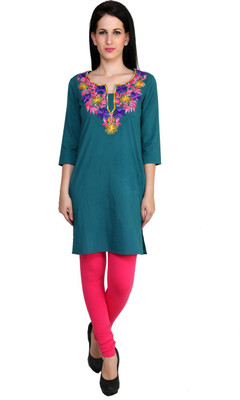 

Anekaant Casual Solid Women' Kurti(Dark Green