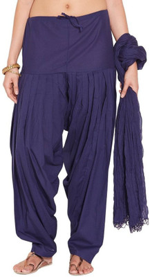 

Charu Boutique Women Patiala and Dupatta Set, Dark blue