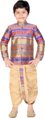 

Kute Kids Boys Shirt & Dhoti Set, Purple
