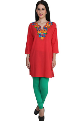 

Anekaant Casual Solid Women's Kurti(Pink
