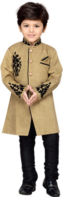 

AJ Dezines Boys Kurta and Churidar Set, Brown