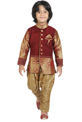 

Jeet Boys Kurta and Pyjama Set, Maroon