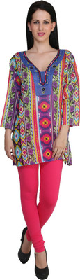 

Anekaant Women Kurti and Legging Set, Multicolor;pink