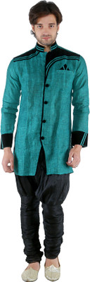New Looks Men's Kurta and Pyjama Set, Green